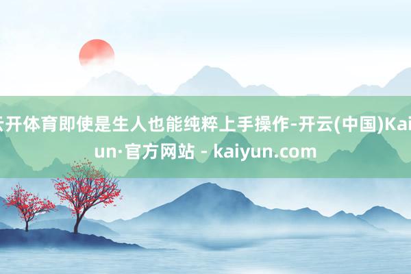 云开体育即使是生人也能纯粹上手操作-开云(中国)Kaiyun·官方网站 - kaiyun.com
