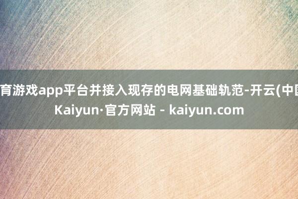 体育游戏app平台并接入现存的电网基础轨范-开云(中国)Kaiyun·官方网站 - kaiyun.com