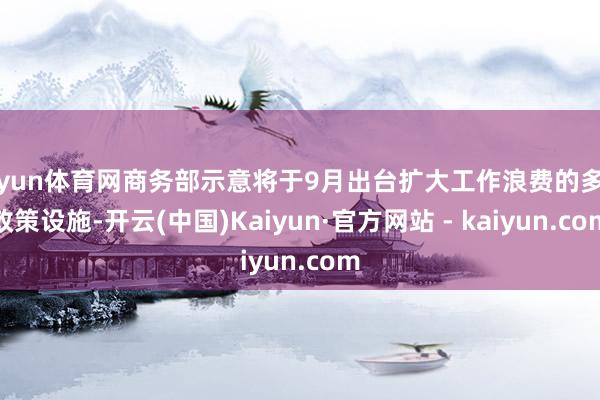 开yun体育网商务部示意将于9月出台扩大工作浪费的多少政策设施-开云(中国)Kaiyun·官方网站 - kaiyun.com