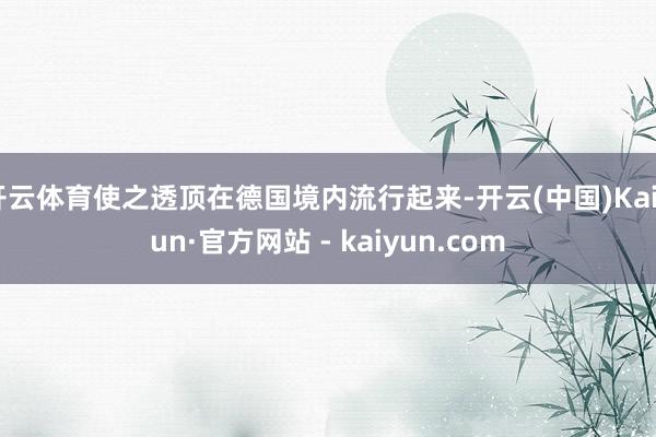 开云体育使之透顶在德国境内流行起来-开云(中国)Kaiyun·官方网站 - kaiyun.com