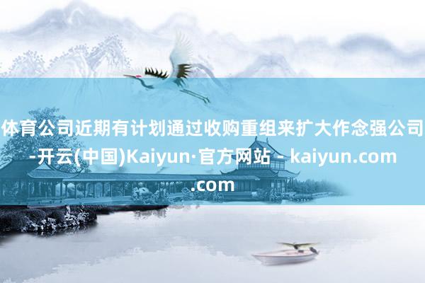 云开体育公司近期有计划通过收购重组来扩大作念强公司界限-开云(中国)Kaiyun·官方网站 - kaiyun.com
